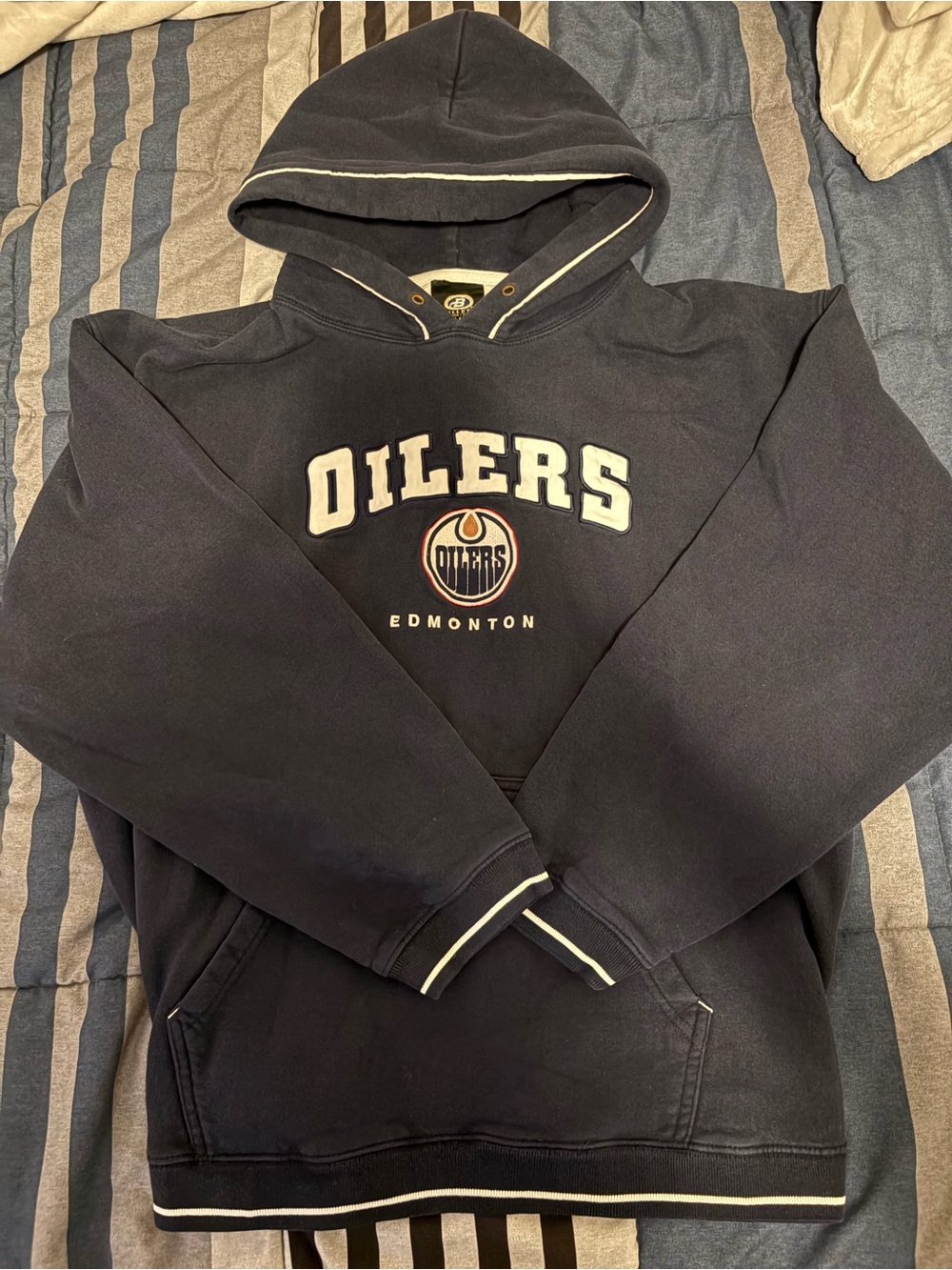 2000s Edmonton Oilers Navy Hoodie